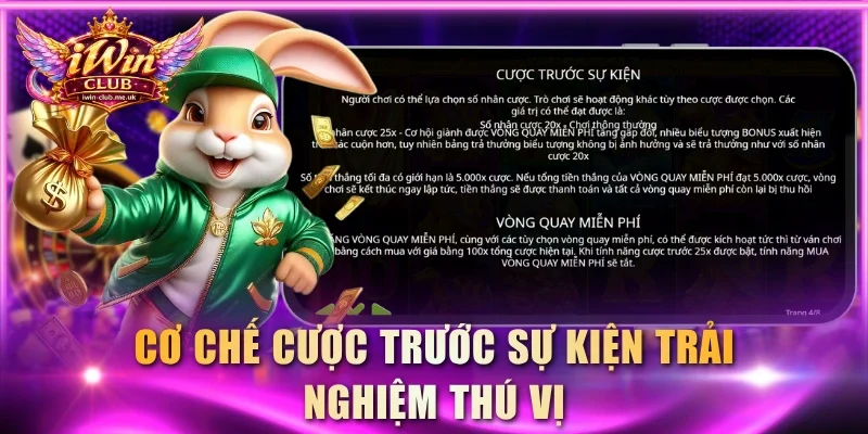 Cơ chế cược trước sự kiện trải nghiệm thú vị