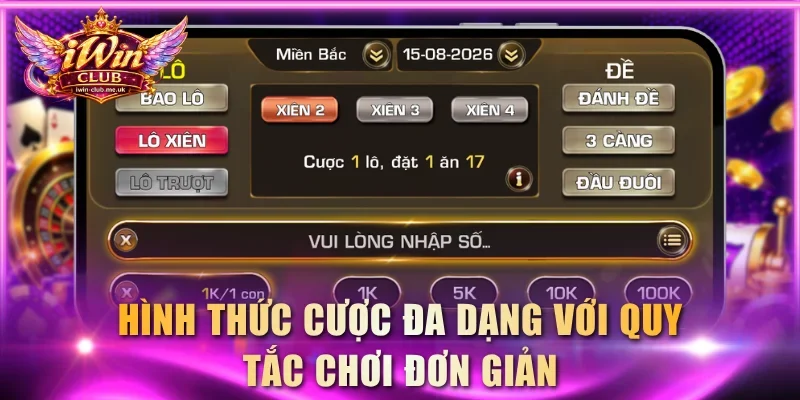 Hình thức cược đa dạng với quy tắc chơi đơn giản