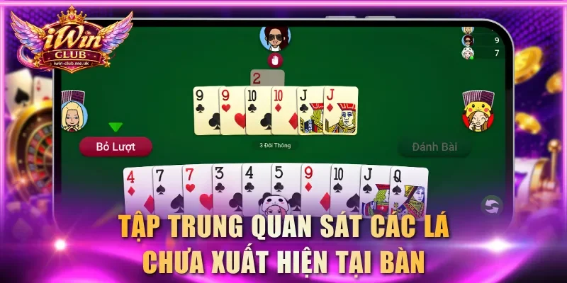 Tập trung quan sát các lá chưa xuất hiện tại bàn