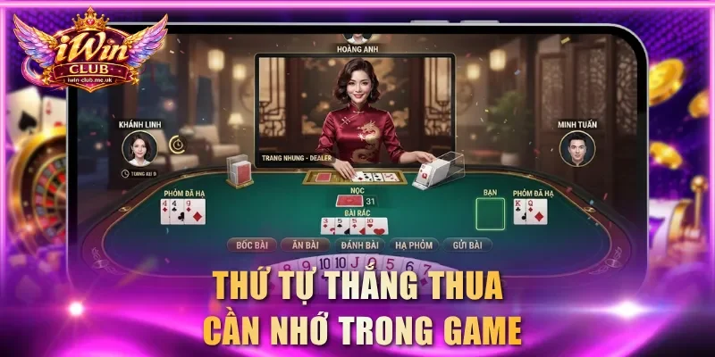 Thứ tự thắng thua cần nhớ trong game